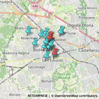 Mappa Via C. Cattaneo, 21052 Busto Arsizio VA, Italia (0.8305)