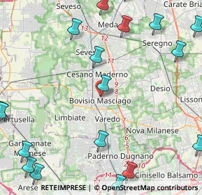 Mappa Via Padre Monti, 20813 Bovisio-Masciago MB, Italia (6.67)