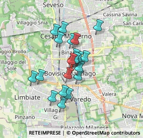 Mappa Via Guglielmo Marconi, 20813 Bovisio-Masciago MB, Italia (1.299)