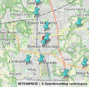 Mappa Via Guglielmo Marconi, 20813 Bovisio-Masciago MB, Italia (2.36)