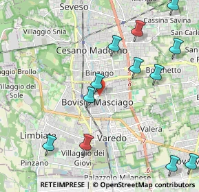 Mappa Via Guglielmo Marconi, 20813 Bovisio-Masciago MB, Italia (2.63077)