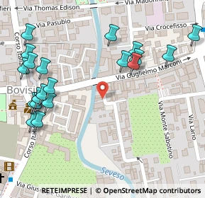 Mappa Via Guglielmo Marconi, 20813 Bovisio-Masciago MB, Italia (0.1575)