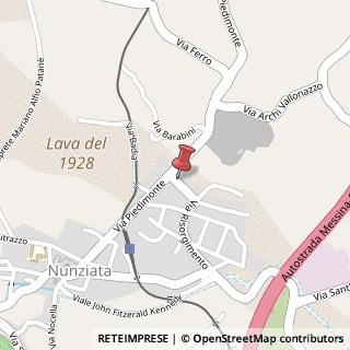 Mappa Via Risorgimento, 4, 95016 Nunziata CT, Italia, 95016 Mascali, Catania (Sicilia)