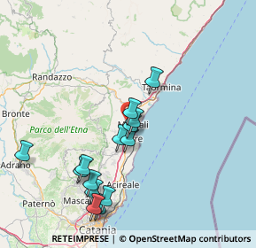 Mappa A18 Messina - Catania, 95016 Mascali CT, Italia (17.08786)