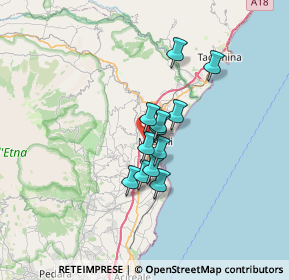 Mappa A18 Messina - Catania, 95016 Mascali CT, Italia (4.90333)