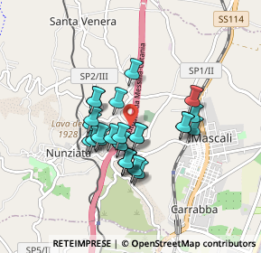 Mappa A18 Messina - Catania, 95016 Mascali CT, Italia (0.75185)