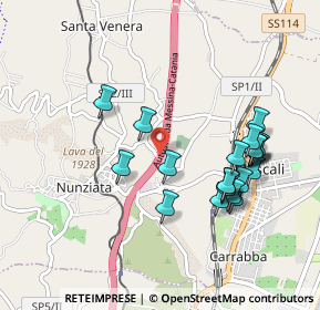 Mappa A18 Messina - Catania, 95016 Mascali CT, Italia (1.0555)