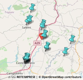 Mappa 91029 Santa Ninfa TP, Italia (9.1065)