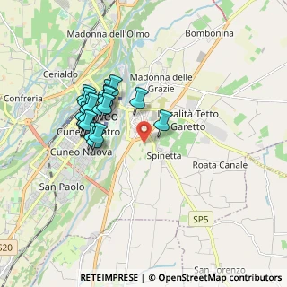 Mappa Via Tetto Perduto, 12100 Cuneo CN, Italia (1.6565)