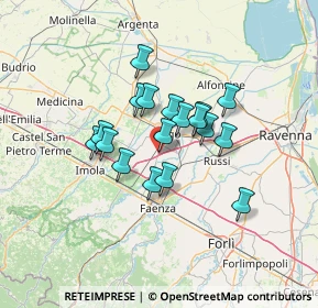 Mappa Via Vecchia Corriera, 48032 Barbiano RA, Italia (9.96)