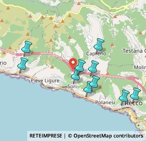 Mappa Via Teriasca, 16031 Sori GE, Italia (2.13182)