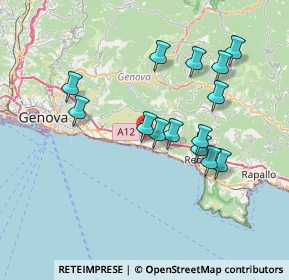 Mappa Via Guglielmo Marconi, 16031 Bogliasco GE, Italia (6.89786)