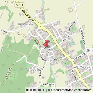Mappa Via Asilo, 12, 12010 Cervasca CN, Italia, 12010 Cervasca, Cuneo (Piemonte)