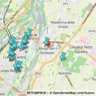 Mappa Via Lesegno, 12100 Cuneo CN, Italia (1.4485)