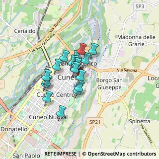 Mappa Via Porta Mondovì, 12100 Cuneo CN, Italia (0.569)