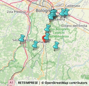 Mappa Via Padre Marella, 40065 Pianoro BO, Italia (7.09583)