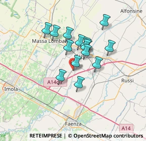 Mappa Via Alberto Moravia, 48032 Barbiano RA, Italia (5.34333)