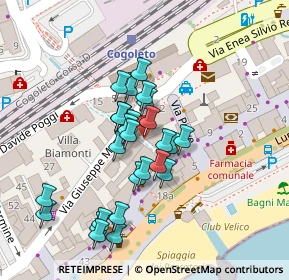 Mappa Piazza Martiri della Libertà, 16016 Cogoleto GE, Italia (0.02692)