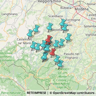 Mappa Via Ponte Dolo, 42010 Toano RE, Italia (10.038)