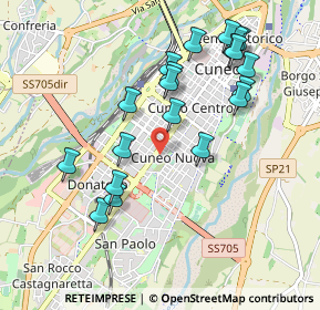 Mappa Via Ettore Rosa, 12100 Cuneo CN, Italia (1.012)