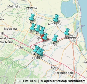 Mappa Via Bentini, 48032 Cotignola RA, Italia (10.33077)