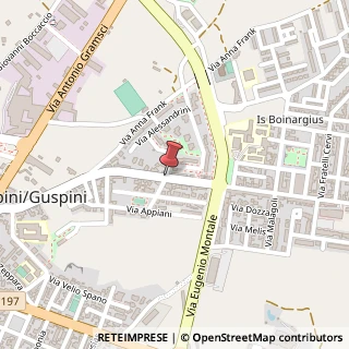 Mappa Via Bersani,  1, 09036 Guspini, Medio Campidano (Sardegna)
