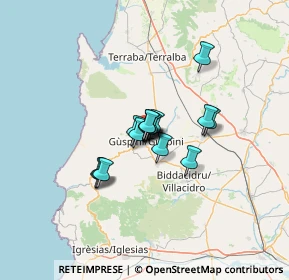 Mappa Via Guglielmo Marconi, 09036 Guspini SU, Italia (7.94188)