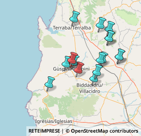 Mappa Via Guglielmo Marconi, 09036 Guspini SU, Italia (14.55688)