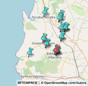 Mappa Guspini Is Boinargius S, 09036 Guspini SU, Italia (13.9845)