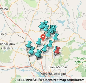 Mappa Via Margherita, 09020 Pimentel CA, Italia (10.684)