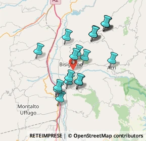 Mappa Via dei Gelsi, 87043 Bisignano CS, Italia (7.084)