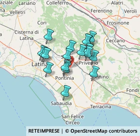 Mappa Strada Roscioli, 04014 Pontinia LT, Italia (10.20444)