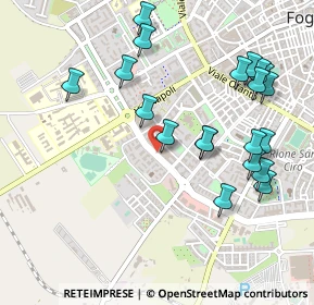 Mappa Via Francesco Marinaccio, 71122 Foggia FG, Italia (0.5835)