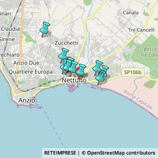 Mappa Via Giacomo Matteotti, 00048 Nettuno RM, Italia (1.08636)