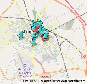 Mappa Piazza Alcide De Gasperi, 71121 Foggia FG, Italia (1.10467)