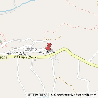 Mappa Via Guglielmo Marconi, 54, 81010 Letino, Caserta (Campania)