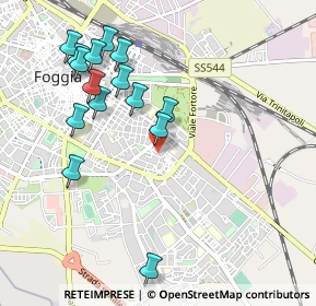 Mappa Piazza Alcide de Gasperi, 71122 Foggia FG, Italia (1.112)