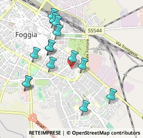 Mappa Piazza Alcide de Gasperi, 71122 Foggia FG, Italia (1.04857)