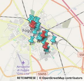 Mappa Piazza Alcide de Gasperi, 71122 Foggia FG, Italia (1.0655)