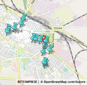 Mappa Via Nazzareno Strampelli, 71121 Foggia FG, Italia (0.93786)