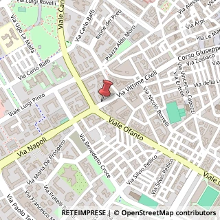 Mappa Via Vittime Civili, 114, 71043 Foggia, Foggia (Puglia)