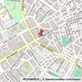 Mappa Via Vittime Civili, 112, 71121 Foggia, Foggia (Puglia)