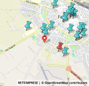 Mappa Via Donato Caroprese, 71122 Foggia FG, Italia (1.3235)