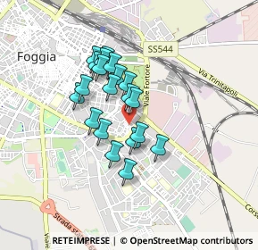 Mappa Via Vittorio Bachelet, 71121 Foggia FG, Italia (0.691)