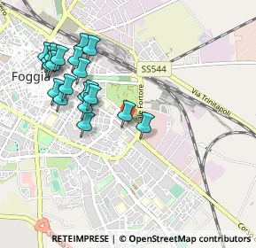 Mappa Via di Vittorio, 71100 Foggia FG, Italia (1.08)