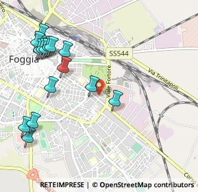 Mappa Via di Vittorio, 71100 Foggia FG, Italia (1.29067)