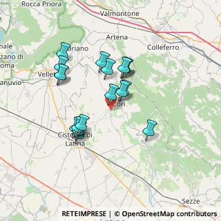 Mappa Via Provinciale Le Pastine Km 20, 04010 Cori LT, Italia (6.63722)
