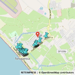 Mappa Via Levante, 00071 Torvaianica RM, Italia (1.1045)