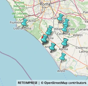 Mappa Via Levante, 00071 Torvaianica RM, Italia (11.085)