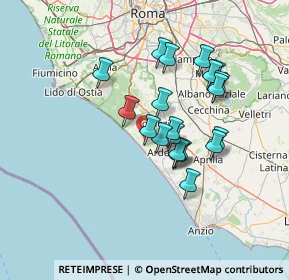 Mappa Via Levante, 00071 Torvaianica RM, Italia (12.2115)